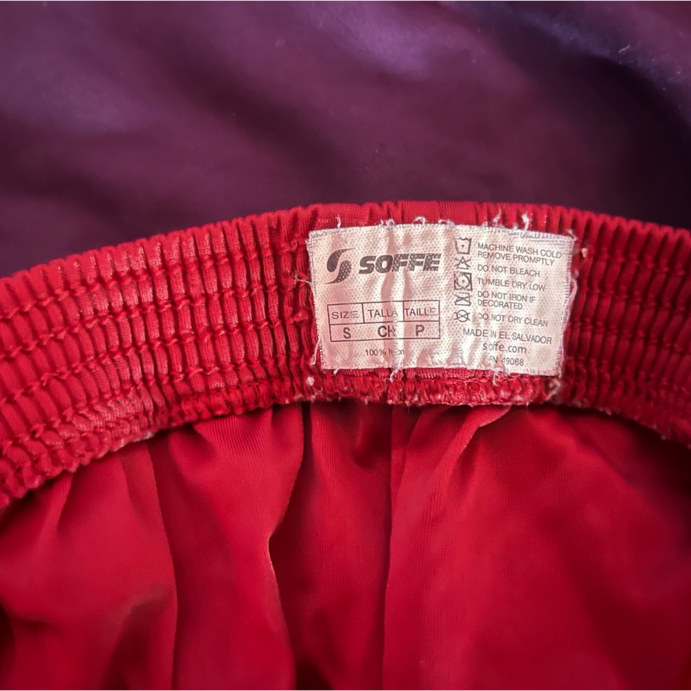 Red sleepwear shorts